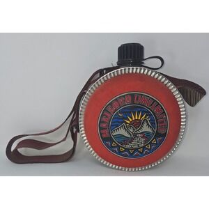 Marlboro Unlimited Coleman Canteen Red & Black Shoulder Strap Very Good 2 Quart